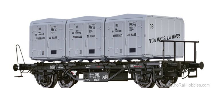 Brawa 50595 Container Car BTs 30 DB, with Ekrt 212 Von Ha