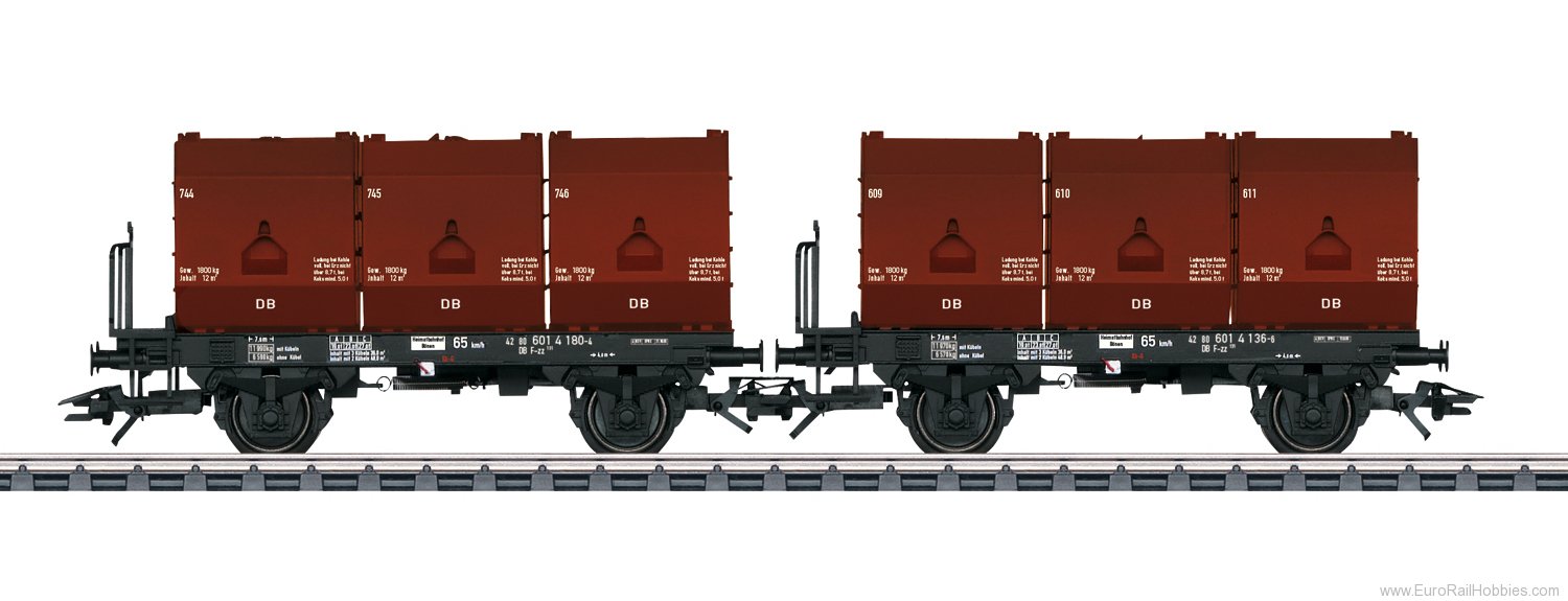 Trix 24177 DB '3 Tubs' Coking Coal Tub Transport 2 Piece