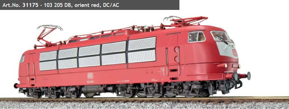 ESU 31175 DB 103 Electric Locomotive, 103 205, Orient R