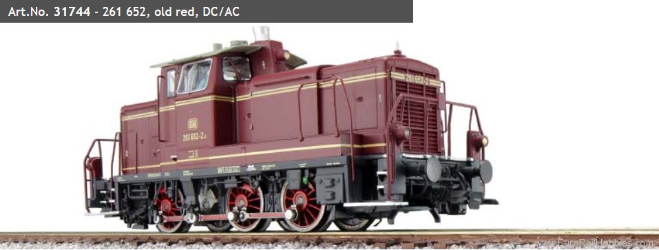 ESU 31744 DB Diesel Locomotive, V261 652 Old Red, (Soun
