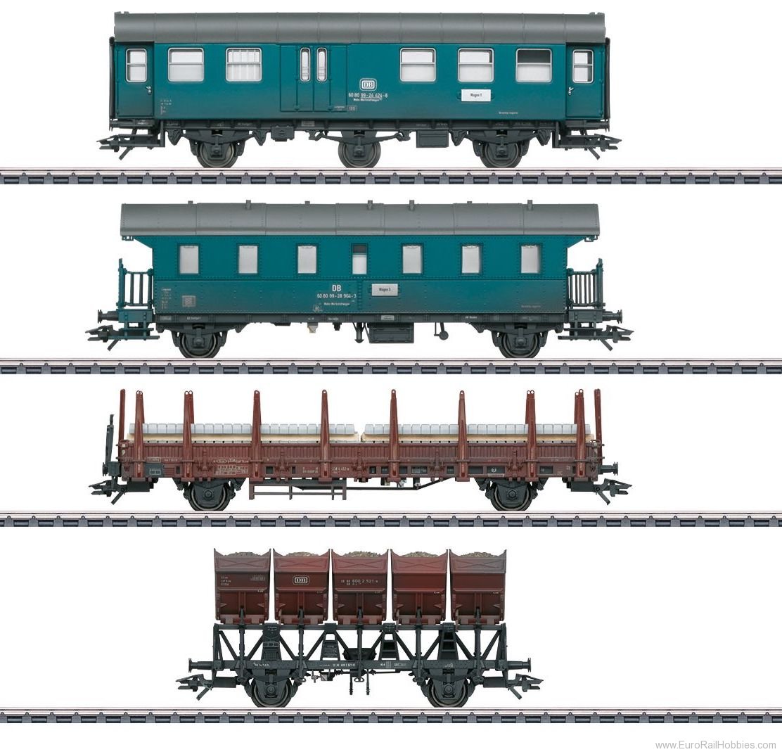 Marklin 46690 DB 'Construction Train' Car Set w/Light Weath