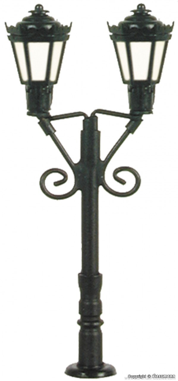 Viessmann 6473 N Park lamp, double, black