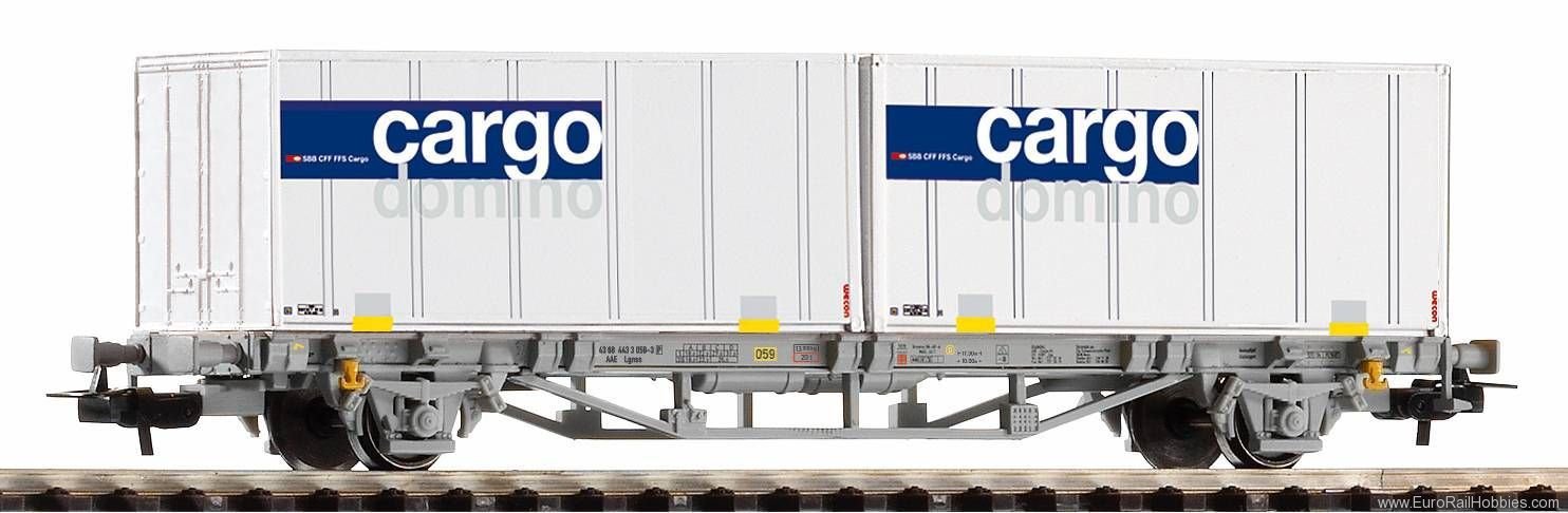 Piko 58732 Container wagon Cargo Domino SBB V 2x20' cont