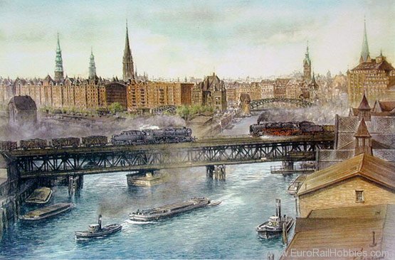 Art Prints 1020 BR 44's (UK), Hamburg Oberhafenbruke ca 1940