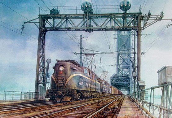 Art Prints 1027 GG1 - Double Headed Traction on Hun Bridge