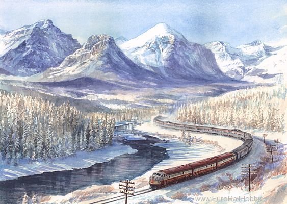 Art Prints 1040 F7 Canadian Passenger Express Train in the Ro