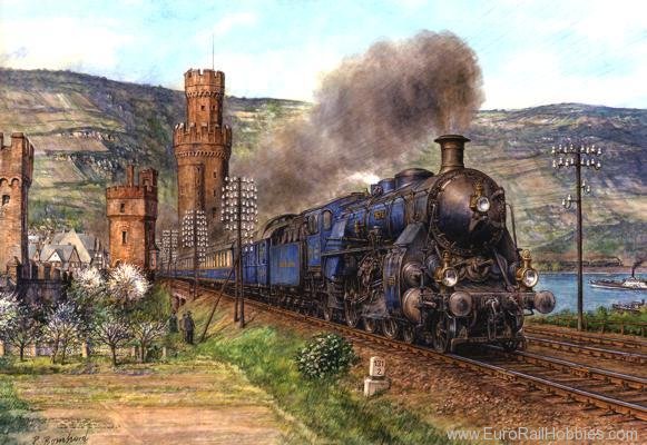 Art Prints 1041 S 3/6 Rheingold Express out of Oberwesel (Lar