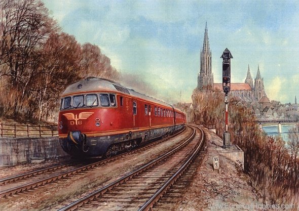 Art Prints 1045 VT 08 Rail Car â Ulm â 1960