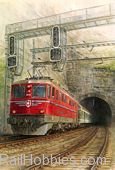 Art Prints 1059 Ae 6/6 SBB exiting Tunnel