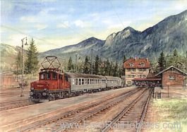 Art Prints 1062 E 169 003 Electric at Oberammergau Train Stat