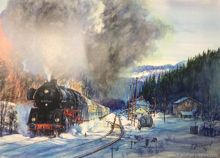 Art Prints 1075 BR41 Passenger Train in Winter