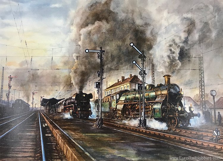 Art Prints 1082 DB Classic & Historic Steam leaving Nordlinge