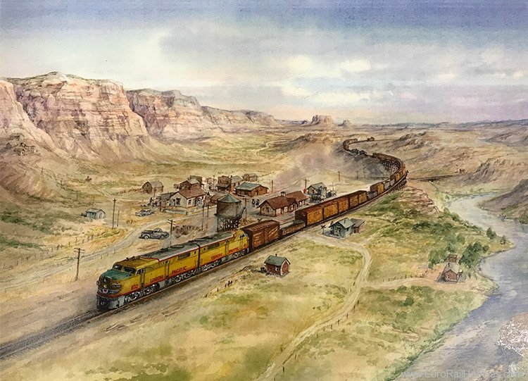 Art Prints 1083 Union Pacific PA1s in the Desert
