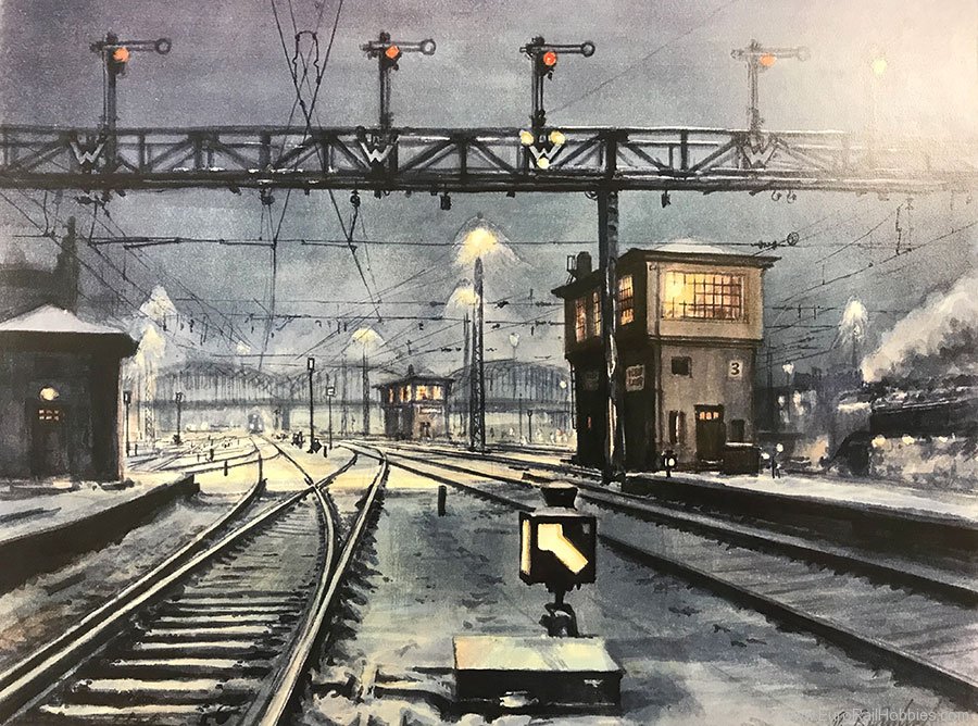 Art Prints 1096 Signal Bridge Deck in Frankfurt at Night