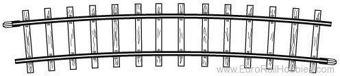 Bemo 4275000 Curve Track, R 515 mm, 12Â°