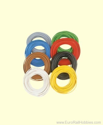 Brawa 3121 Dbl-Wire 0,14 mmÂ², 5 m ring, yellow