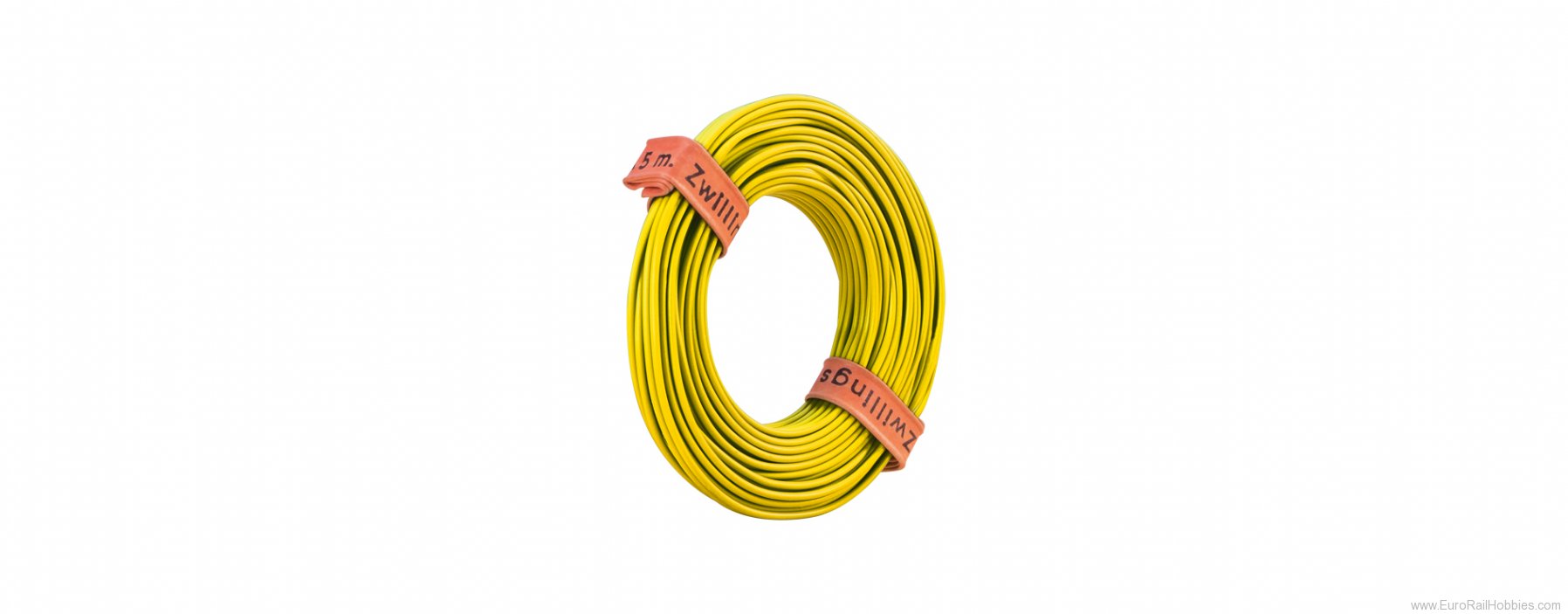 Brawa 3121 Dbl-Wire 0,14 mmÂ², 5 m ring, yellow