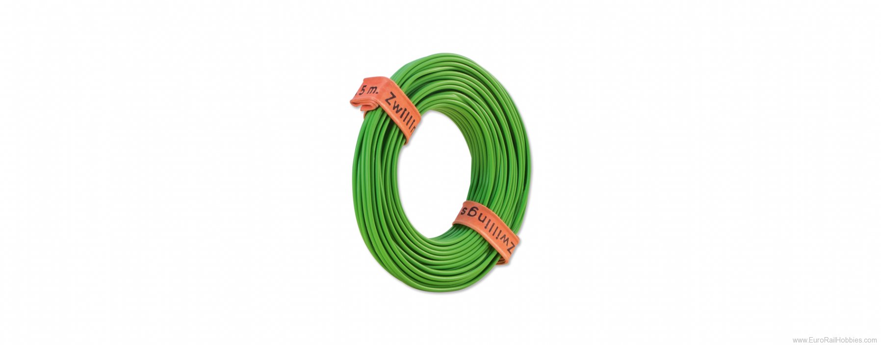 Brawa 3123 Dbl-Wire 0,14 mmÂ², 5 m ring, green