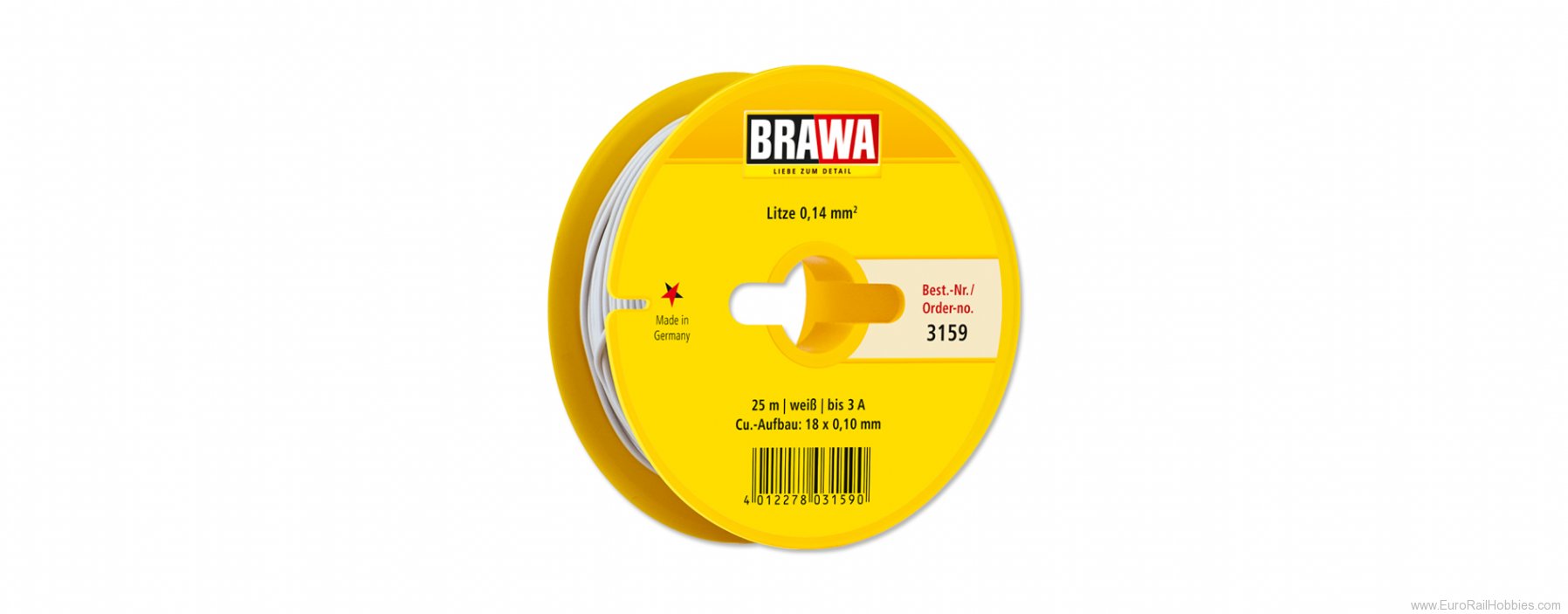 Brawa 3159 25 m Cable White