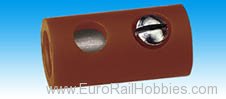 Brawa 3744 Socket (New Style Marklin) - 10 Pack - Brown 