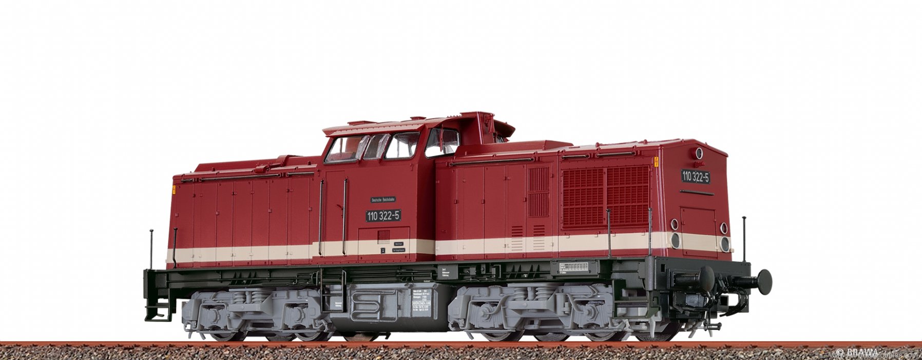 Brawa 41286 Diesel Locomotive BR V110 DR (DC Analog Basic