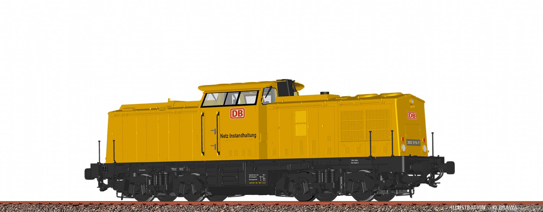 Brawa 41708 Diesel Locomotive BR 203 DB AG (DC Analog Bas