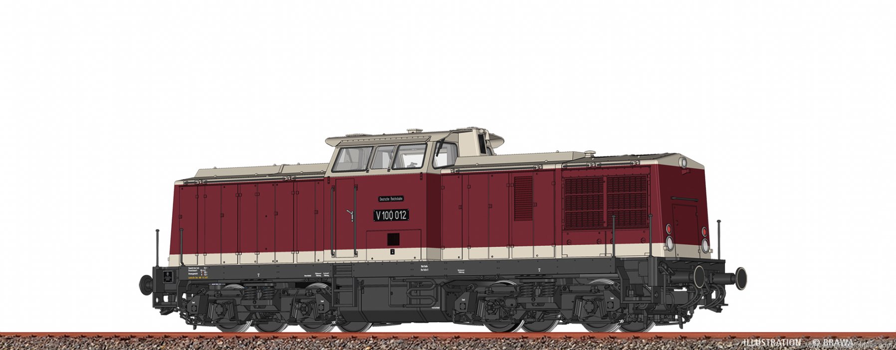Brawa 41712 Diesel Locomotive BR V100 DR (DC Analog Basic