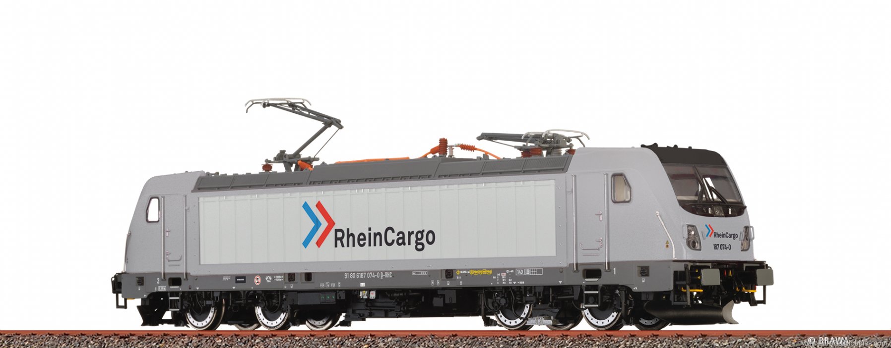 Brawa 43842 Electric Locomotive BR 187 RheinCargo (DC Ana