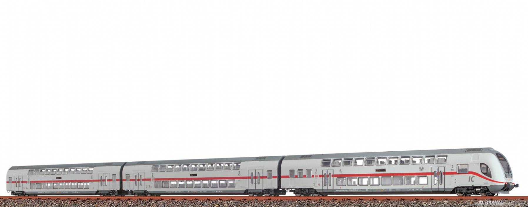 Brawa 44521 TWINDEXX VarioÂ® IC2-Double-Deck Coaches DB