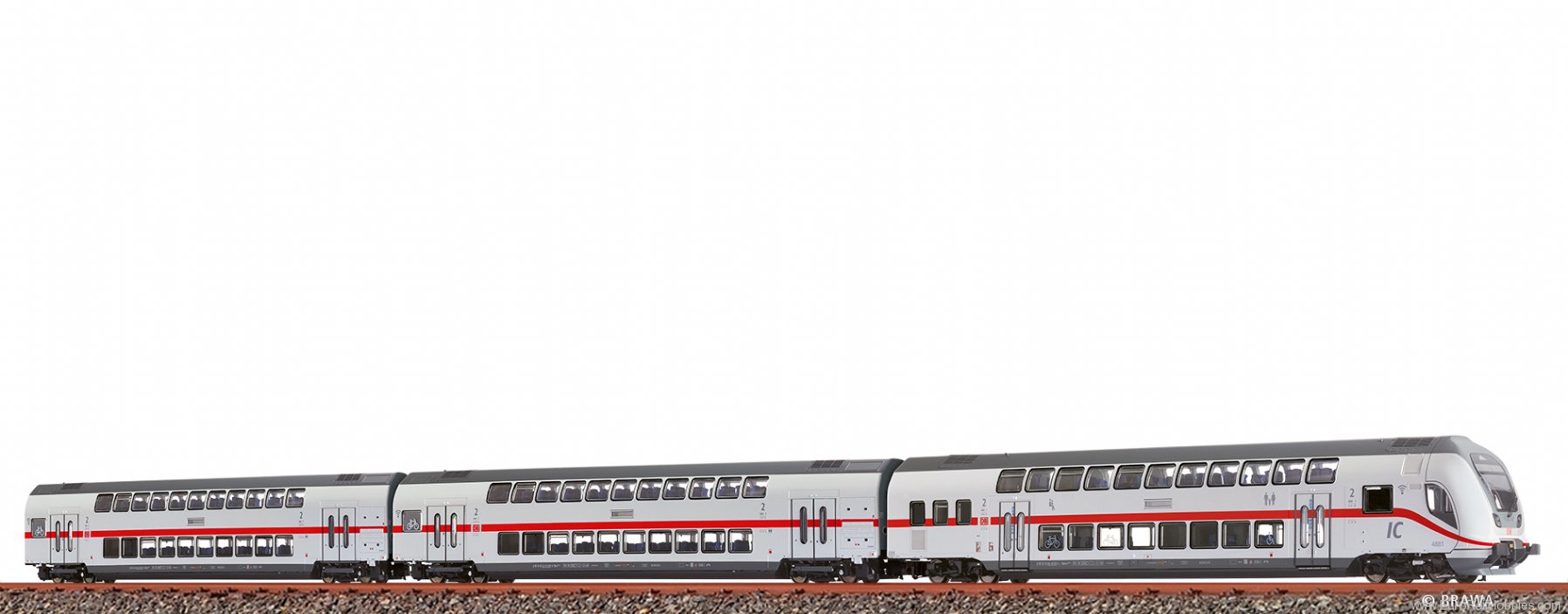 Brawa 44560 TWINDEXX VarioÂ® IC2-Double-Deck Coaches DB