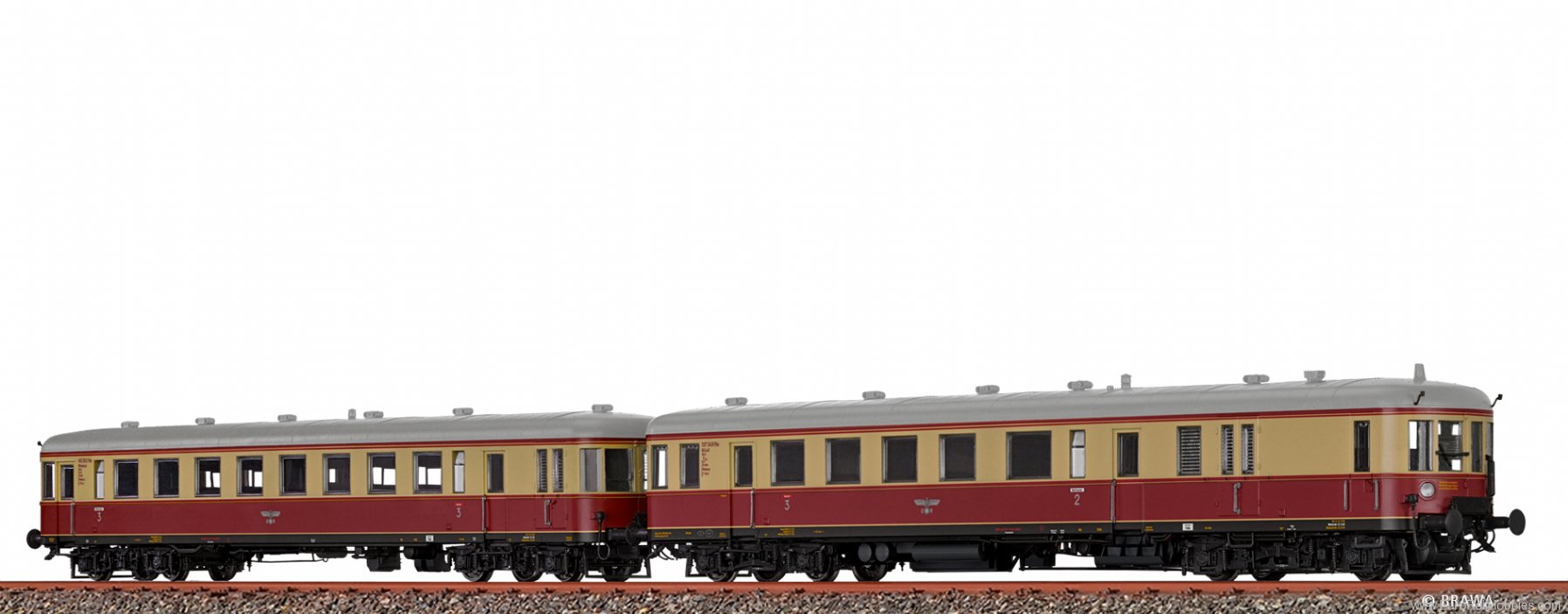 Brawa 44718 DRG Diesel Railcar BR VT 137 and Trailer BR V