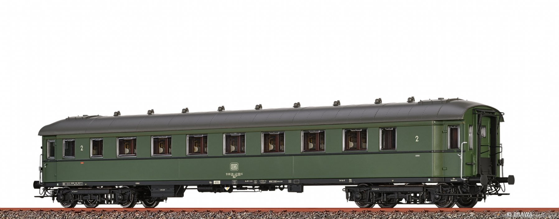 Brawa 46427 DB Express Train Car Bue 355 (Factory Sold Ou