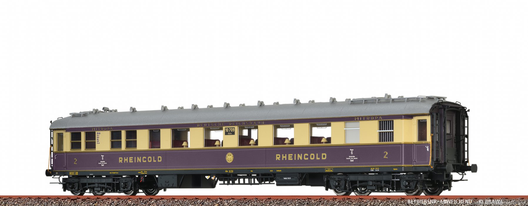 Brawa 46471 Express Train Coach SB4Ã¼k DRG(AC Digital E