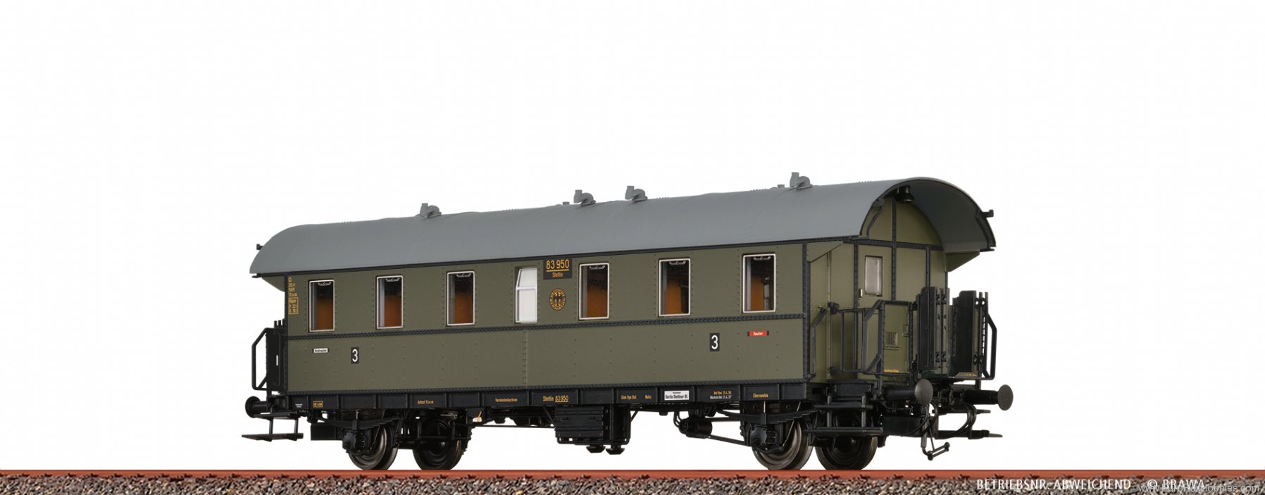 Brawa 46796 Standard Corridor Coach Ci-28 DRG(DC Analog V