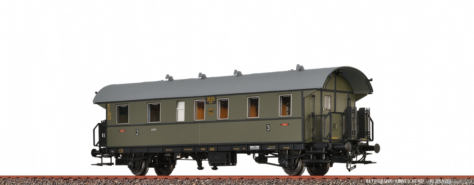 Brawa 46800 Standard Corridor Coach BCi-29 DRG(DC Analog 