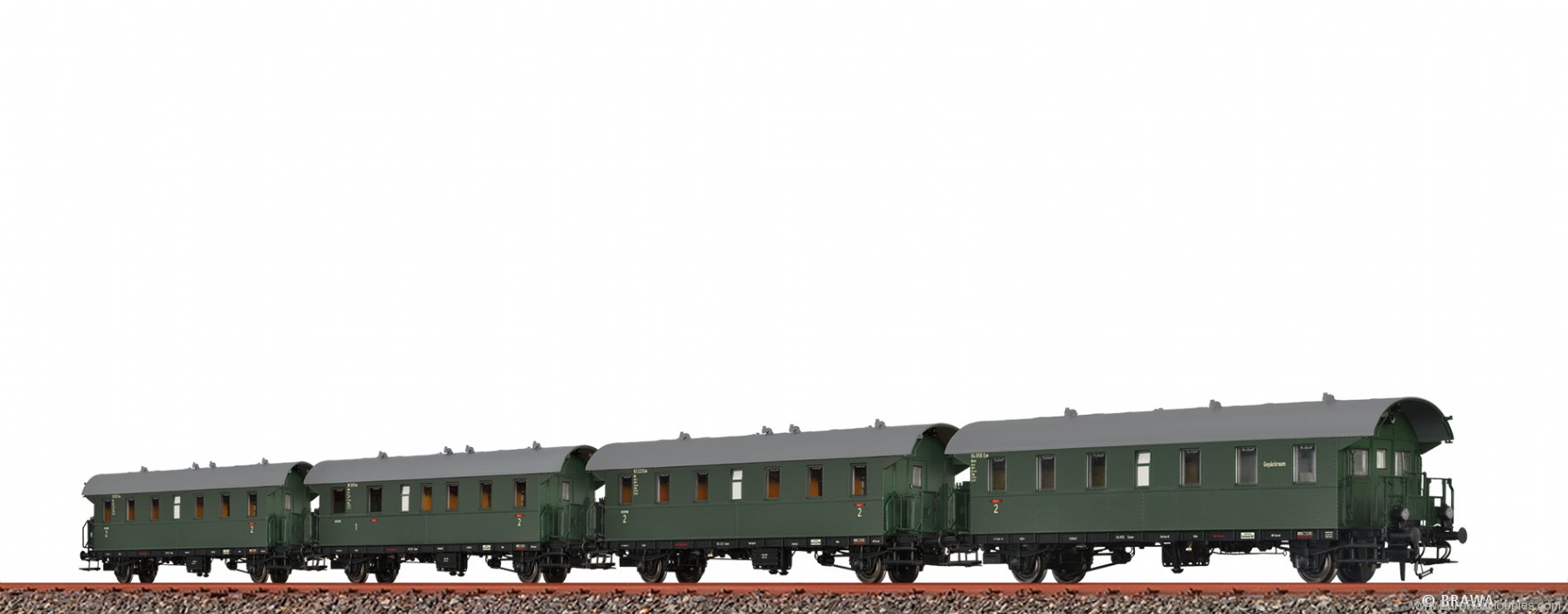 Brawa 46821 Passenger Coaches BPwif / Bib / ABib and Bib 