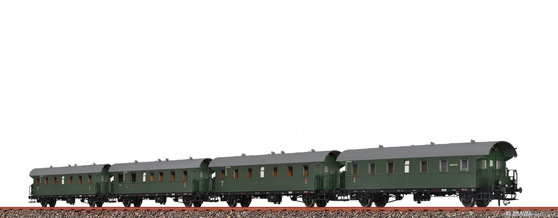 Brawa 46824 Passenger Coaches BPwif / Bib / ABib and Bib 