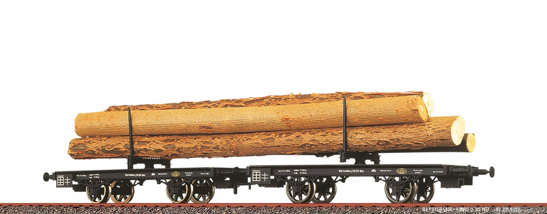 Brawa 47725 Log Cars Hmz K.W.St.E. (Factory Sold Out)