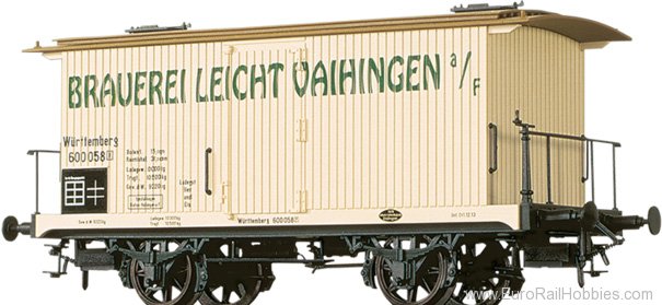 Brawa 47730 Covered Freight Car Brauerei Leicht Vaihingen