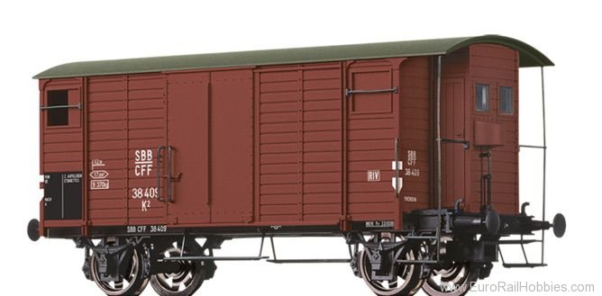 Brawa 47892 Covered Freight Car K2 SBB