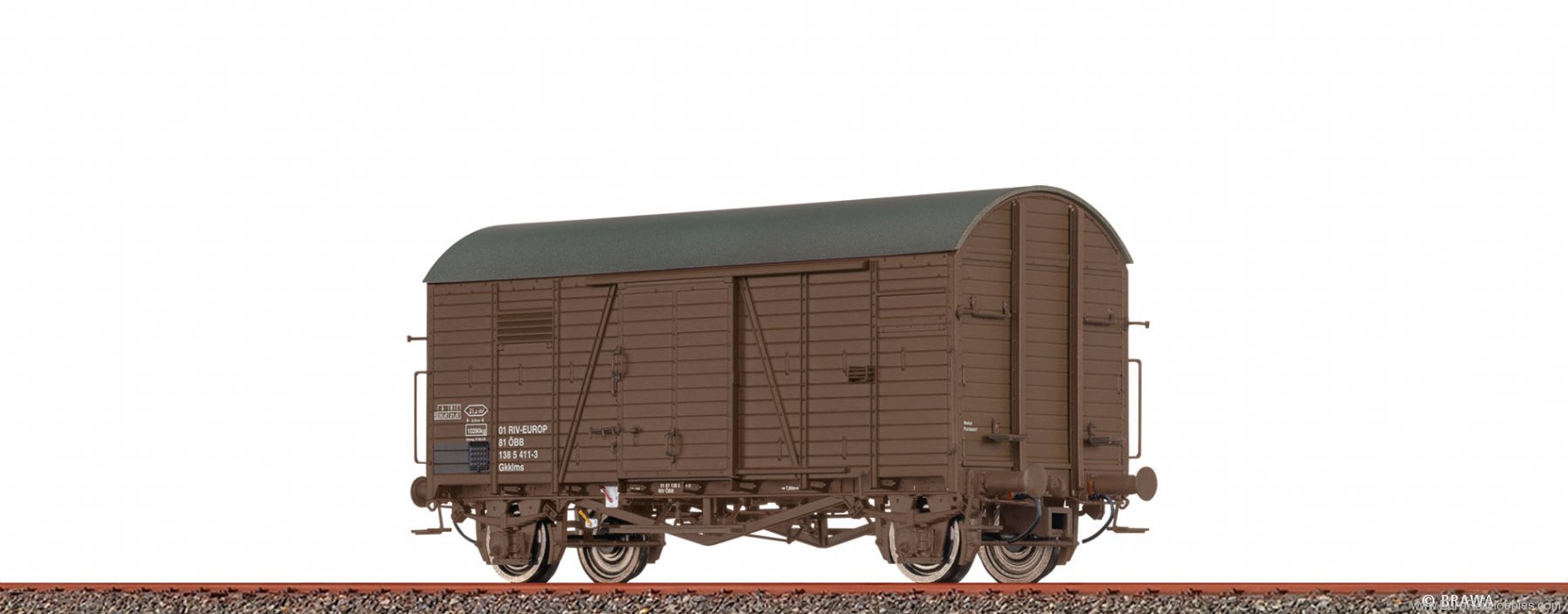 Brawa 47991 Covered Freight Car Gkklms ÃBB