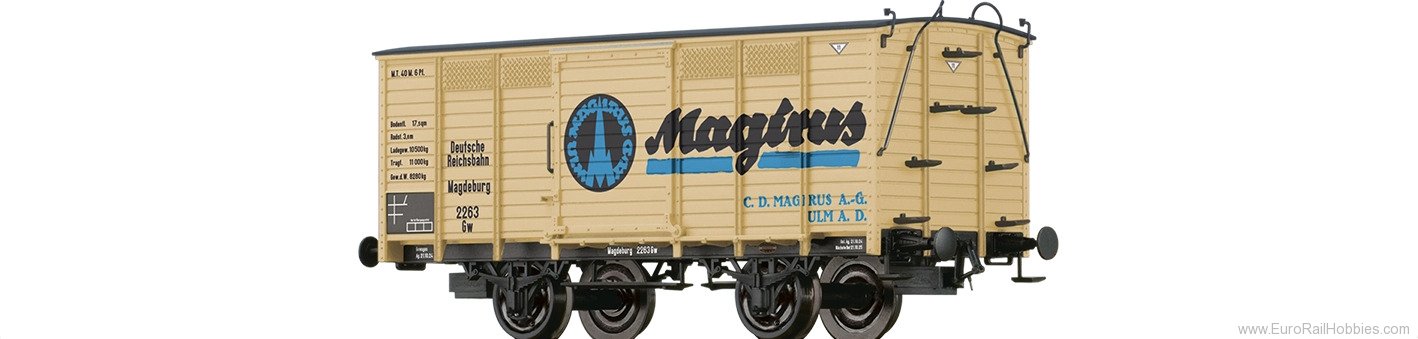 Brawa 48048 BRAWA DRG Covered Freight Car Gw 'Magirus'