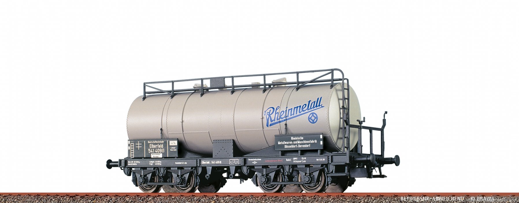 Brawa 48512 Tank Car 4-axle ZZ[P] Rheinmetall DRG