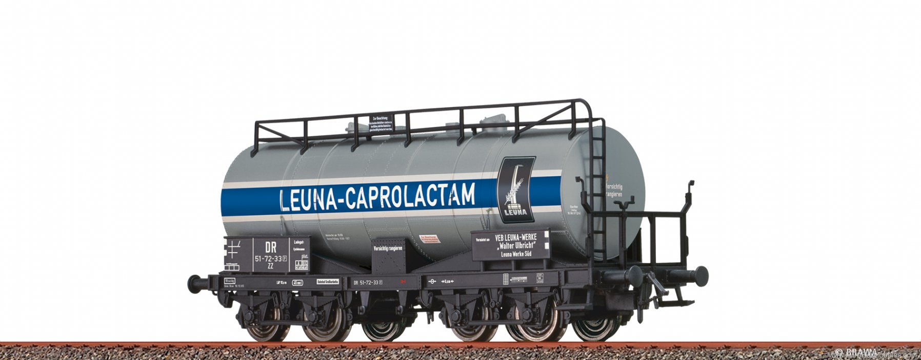 Brawa 48518 Tank Car 4-axle ZZ [P] Leuna DR