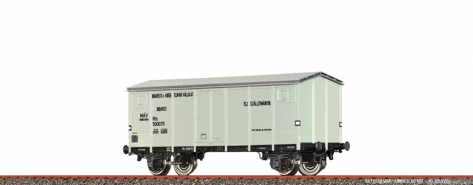 Brawa 48567 Covered Peak Roof Car Rtu MAV