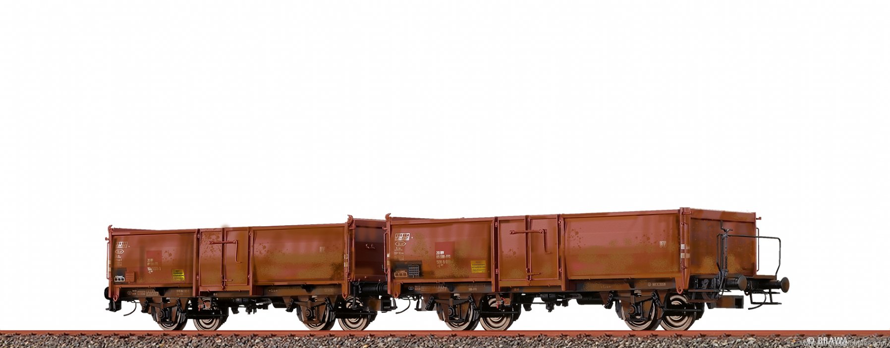 Brawa 48640 Open Freight Cars E037 SBB, with turnip, weat