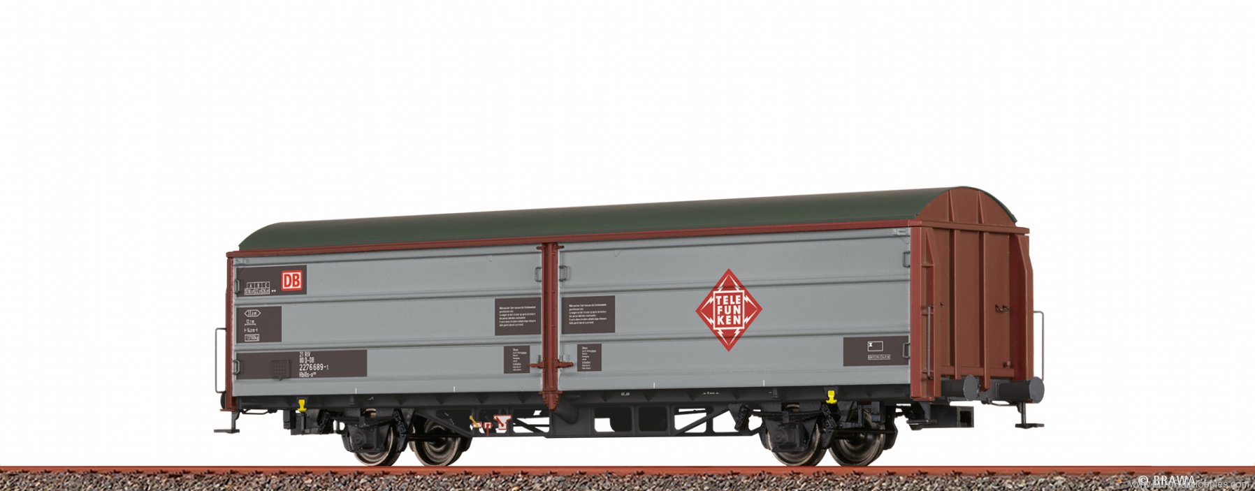 Brawa 48989 Covered Freight Car HHbills-x 299 Telefunken 