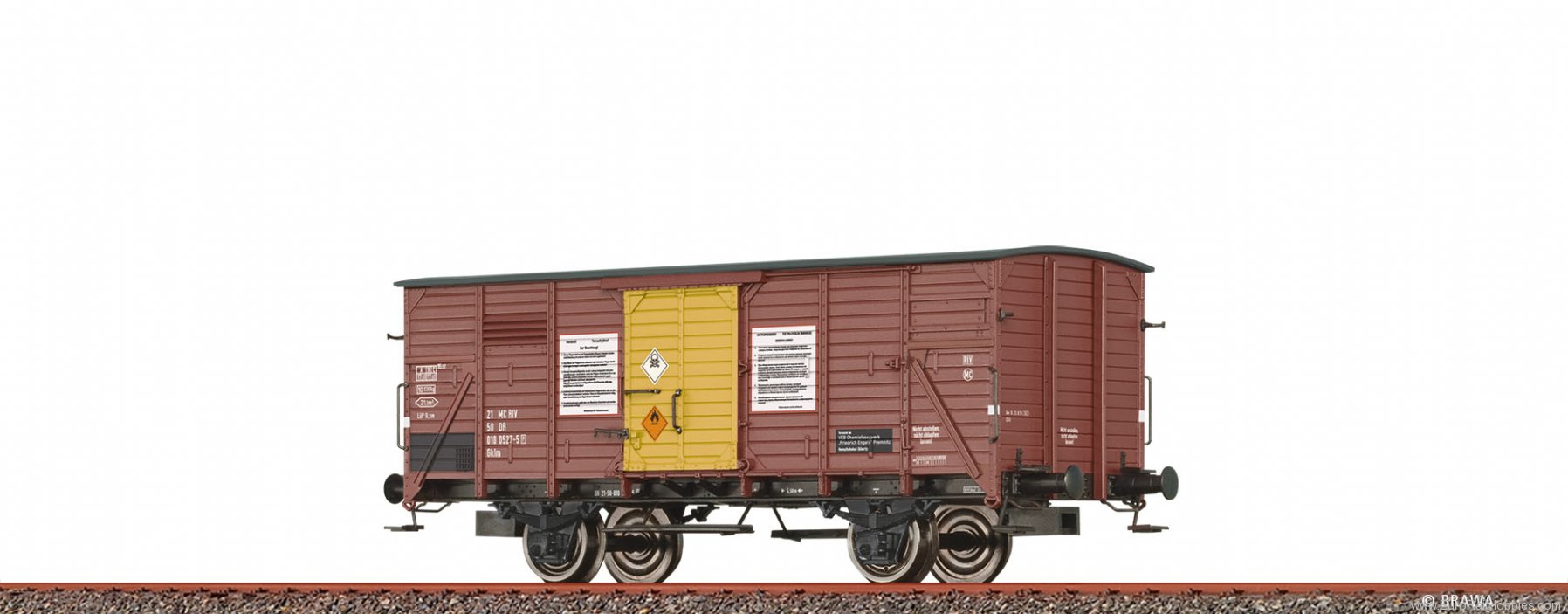 Brawa 49072 Covered Freight Car Gklm Tetraethylblei DR