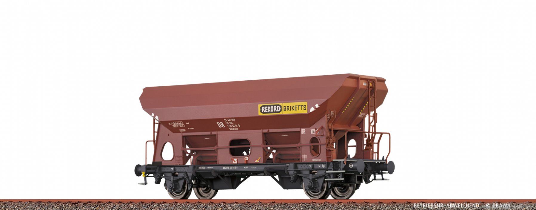 Brawa 49552 Open Freight Car Ommstu Rekord Briketts DR