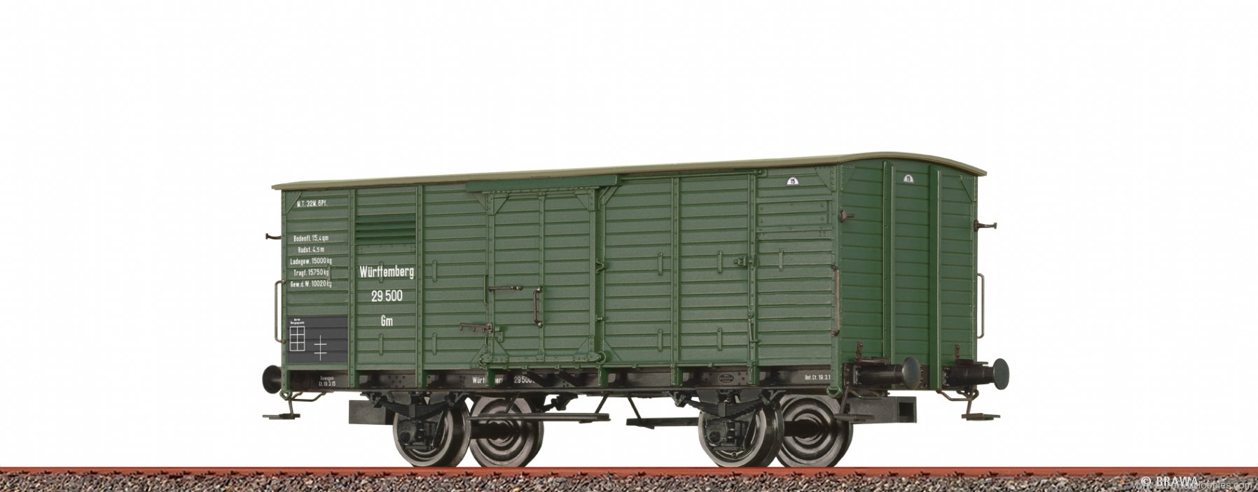 Brawa 49824 Covered Freight Car Gm K.W.St.E.